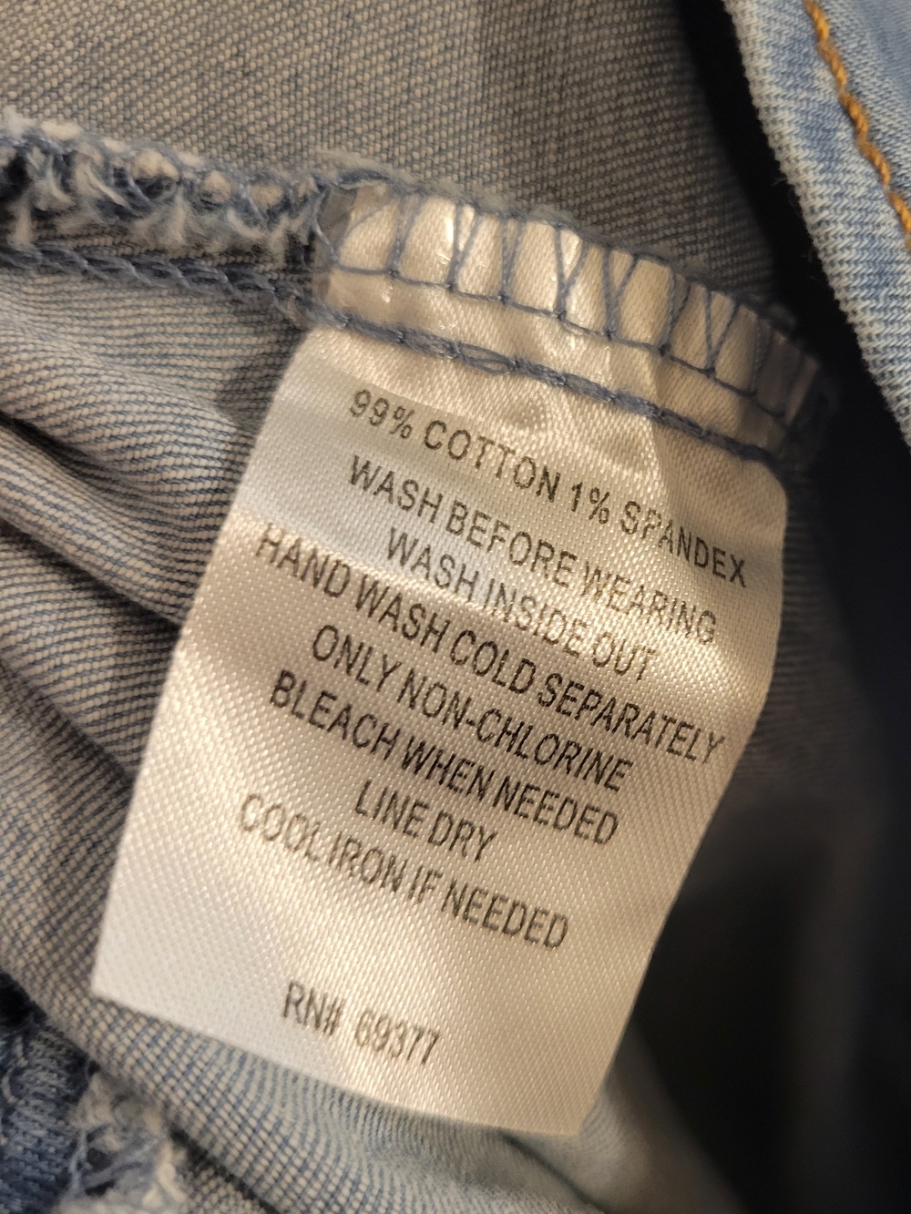 Wendy Williams 3X Chambray Pull On Wide Leg Pants Light Wash Plus Size - Picture 4 of 6